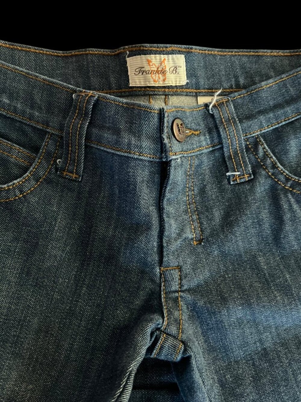 frankie b low rise heart pocket bootcut jeans - Picture 4 of 8